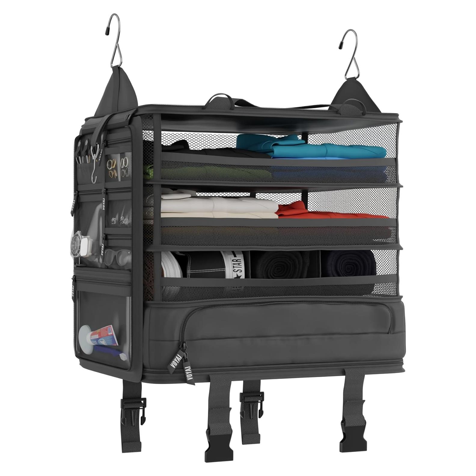 Organizador de Maleta Colgante Voyaj Negro 38x30x43 cm