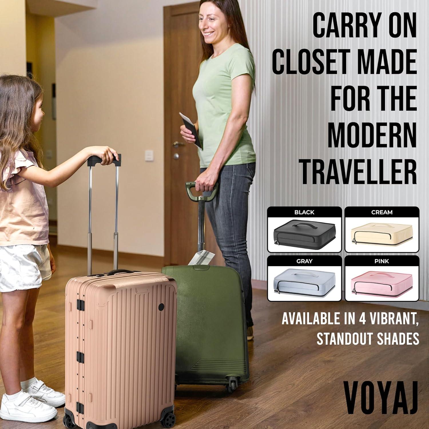 Organizador de Maleta Colgante Voyaj Negro 38x30x43 cm