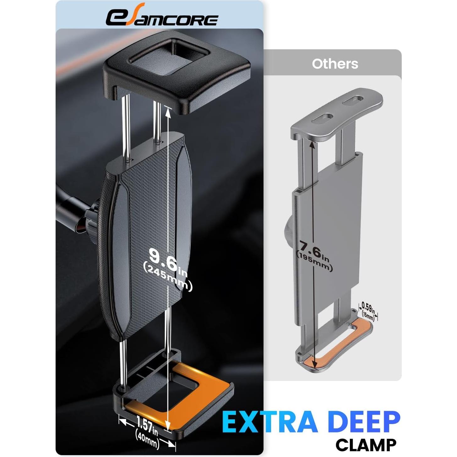 Soporte para Tableta eSamcore para Coche, Abrazadera 40mm