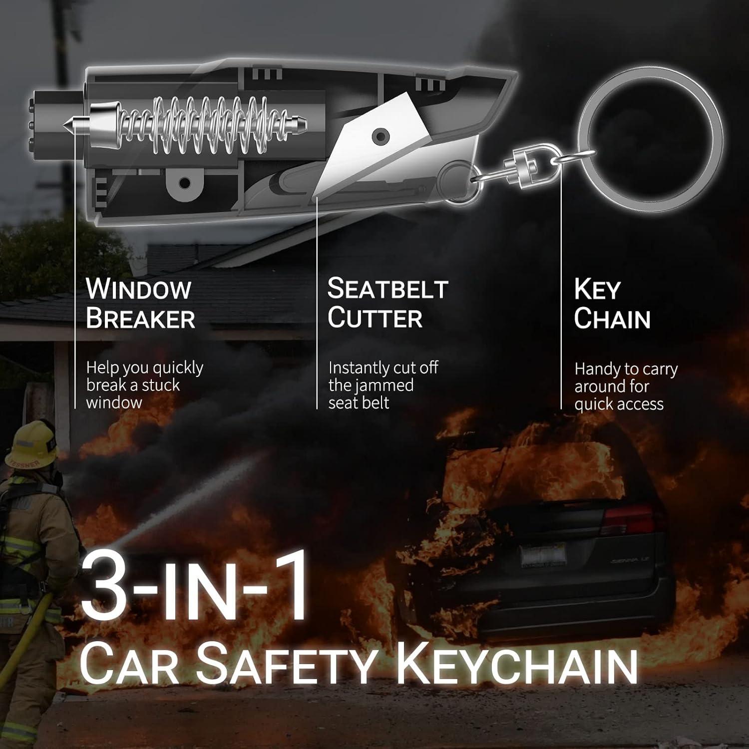 Cortador de Cinturón y Rompeventanas SINSEN, 2PCS, Negro