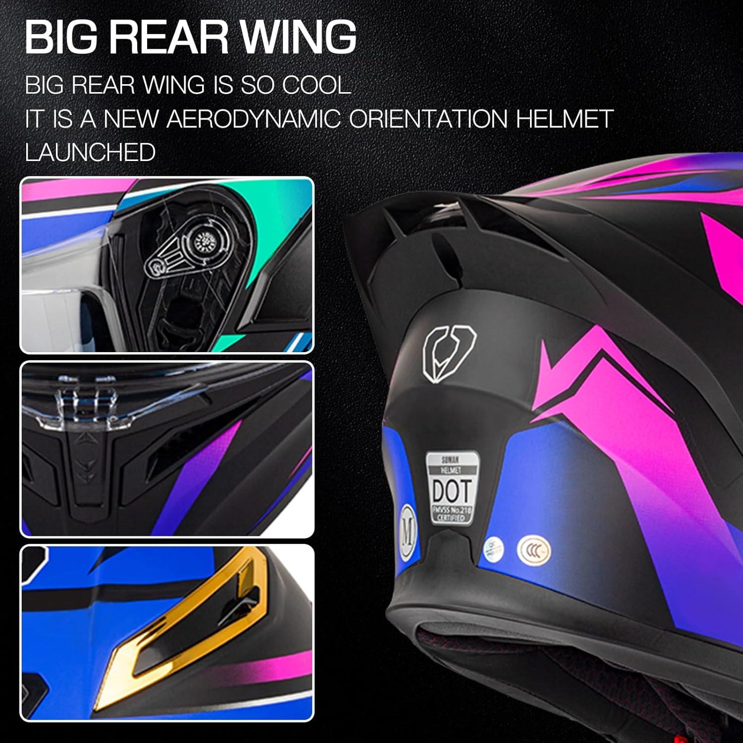 Casco Modular Bluetooth Qngjizhue Doble Máscara 63-64 cm