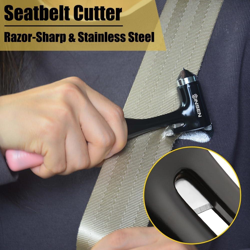 Herramienta de Escape de Emergencia SINSEN, Rompe Ventana y Corta Cinturón