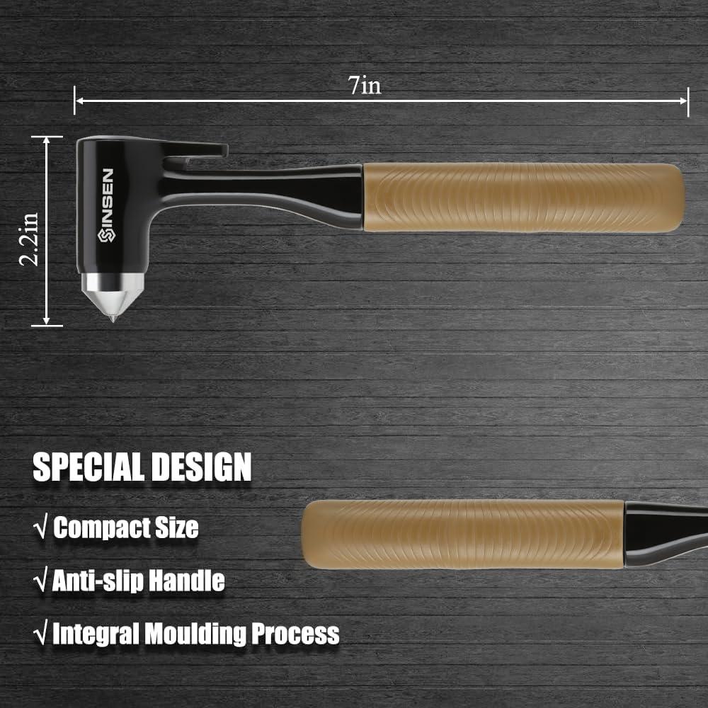 Herramienta de Escape de Emergencia SINSEN, Rompe Ventana y Corta Cinturón