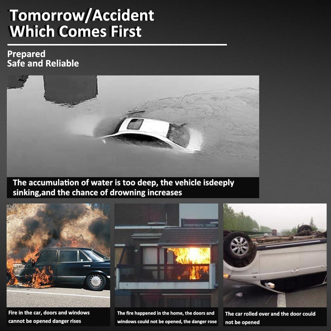 Martillo de Seguridad Smosun 2 en 1 Cortador y Rompedor de Cristales