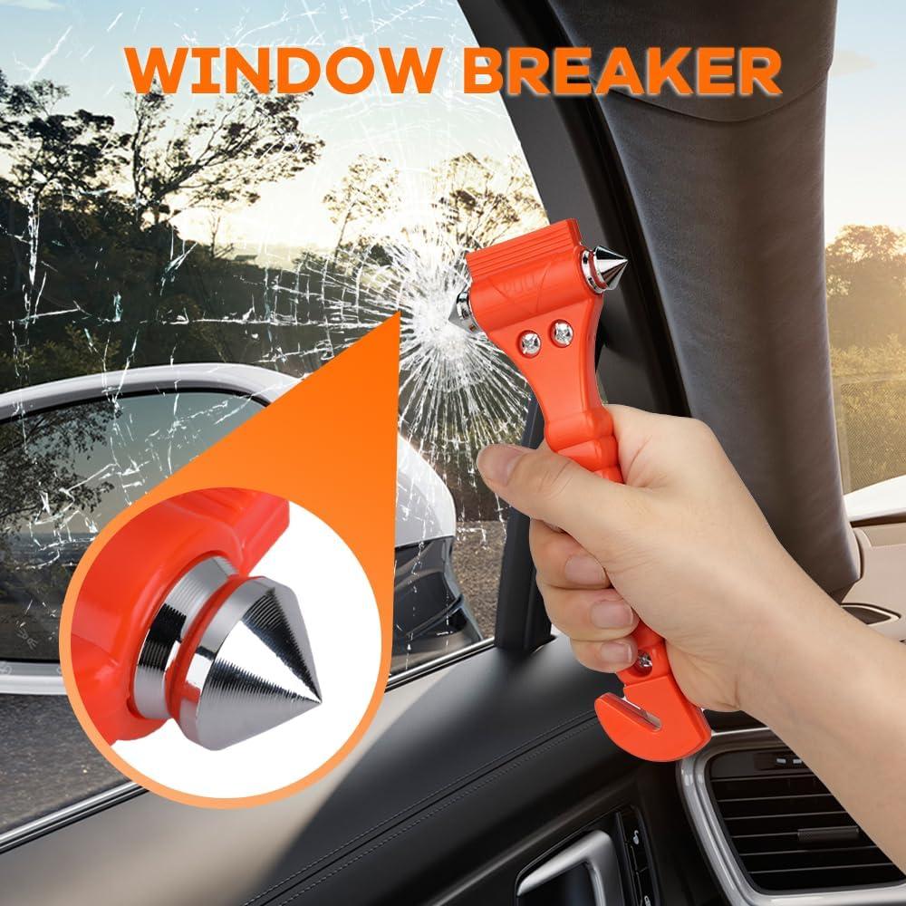 SINSEN Car Safety Hammer and Mini Window Breaker Seat Belt Cutter Tool, Portable Emergency Escape Tool