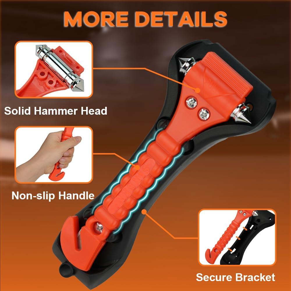 SINSEN Car Safety Hammer and Mini Window Breaker Seat Belt Cutter Tool, Portable Emergency Escape Tool