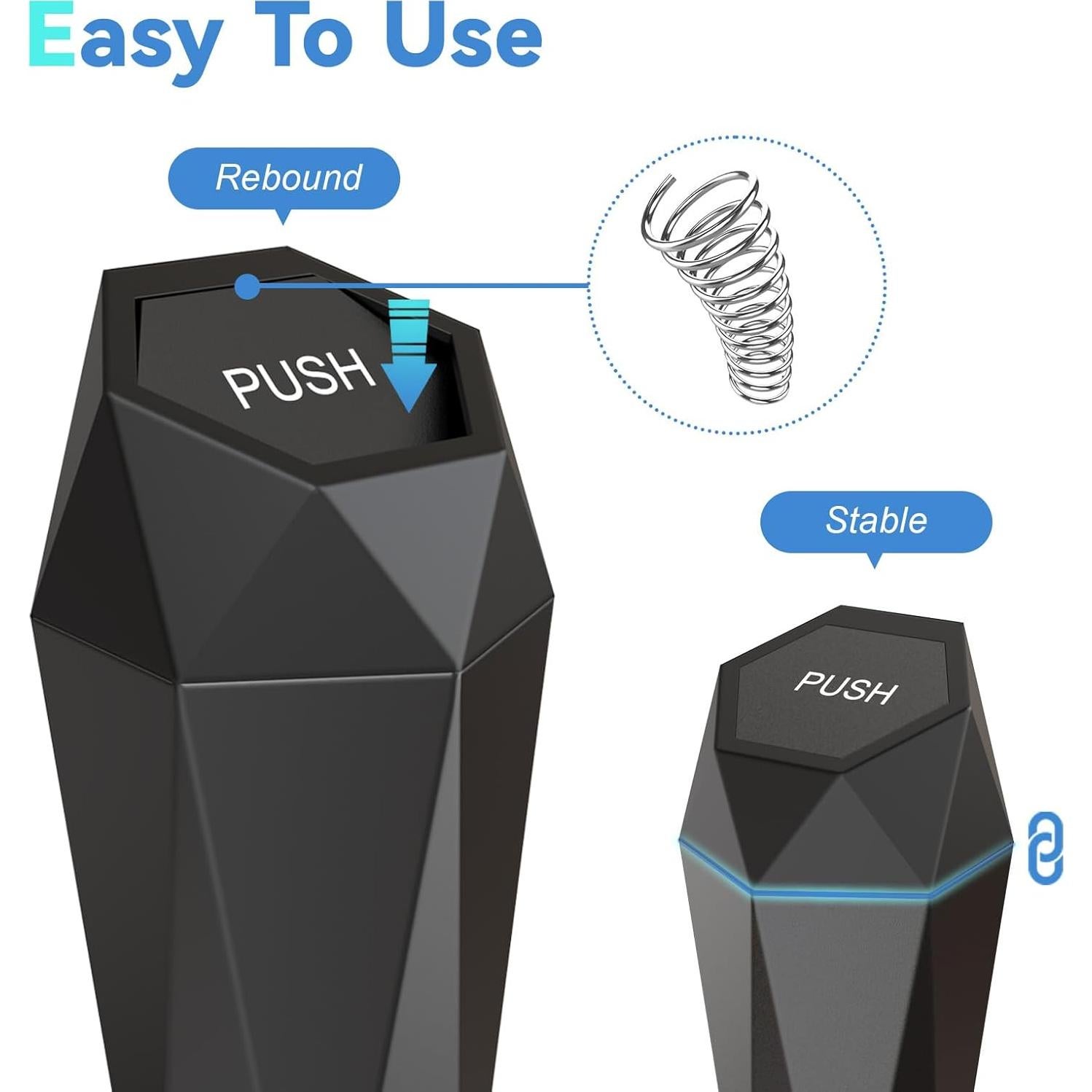 Martillo de Seguridad SINSEN y Mini Bote de Basura para Auto