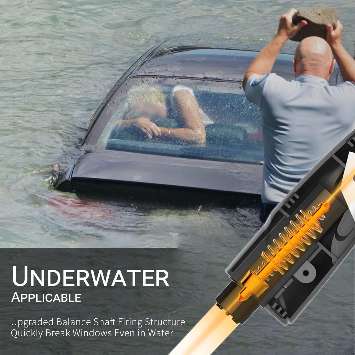 SINSEN Window Breaker Seatbelt Cutter, Aluminum Safety Hammer to Break Glass