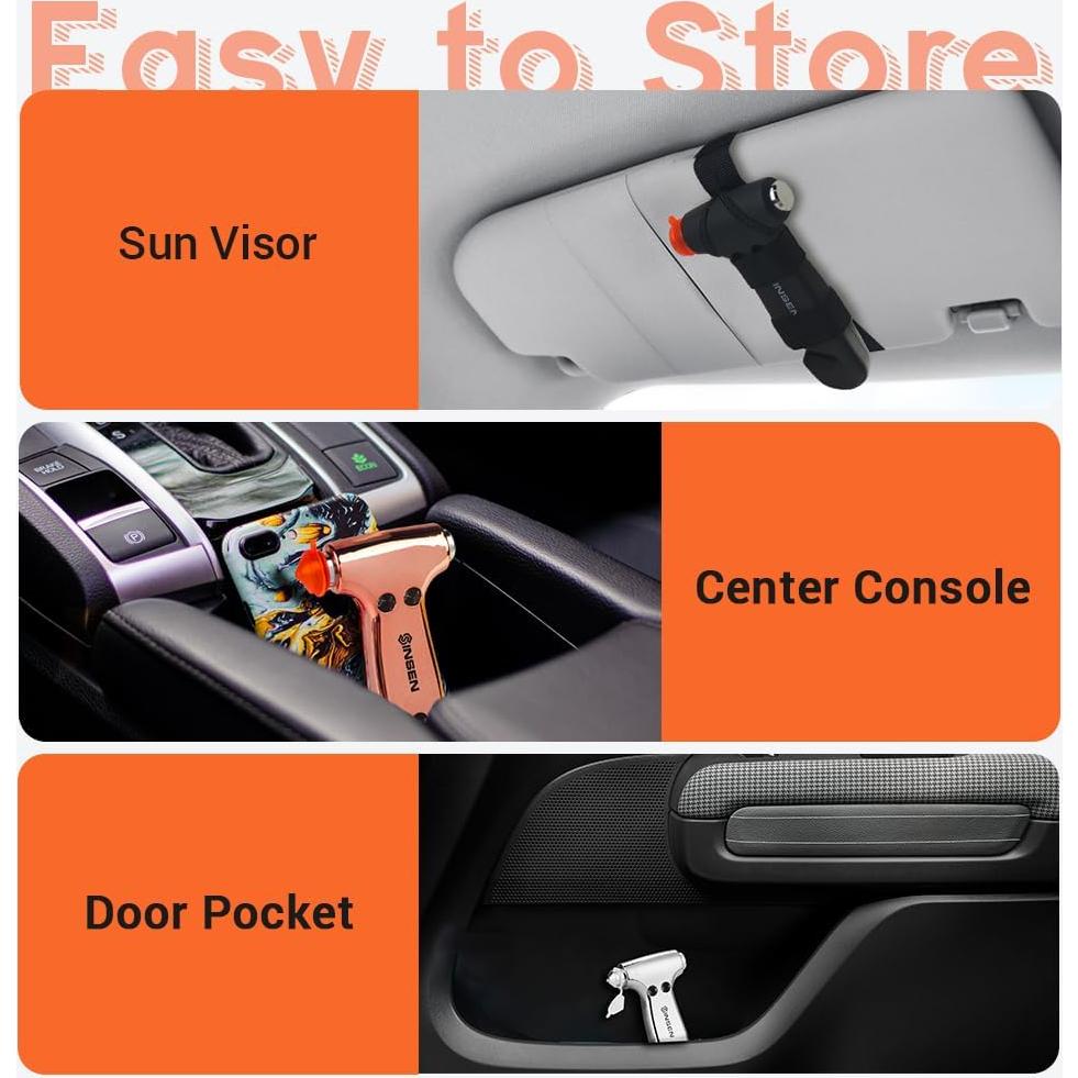 Rompe Ventana de Auto SINSEN 3-en-1 Cortador de Cinturón