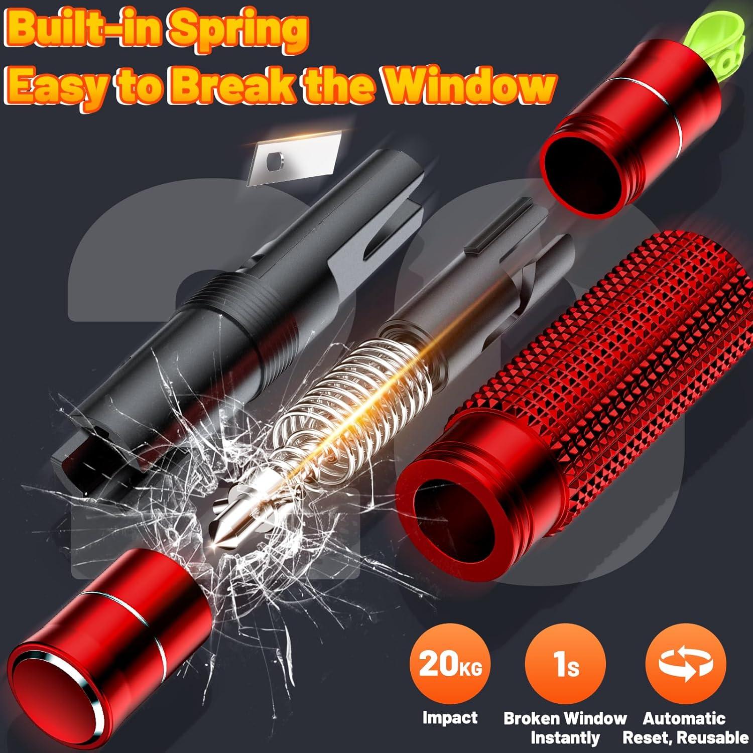 Martillo de Seguridad Smosun 2 en 1 Rompe Cristales y Cortador