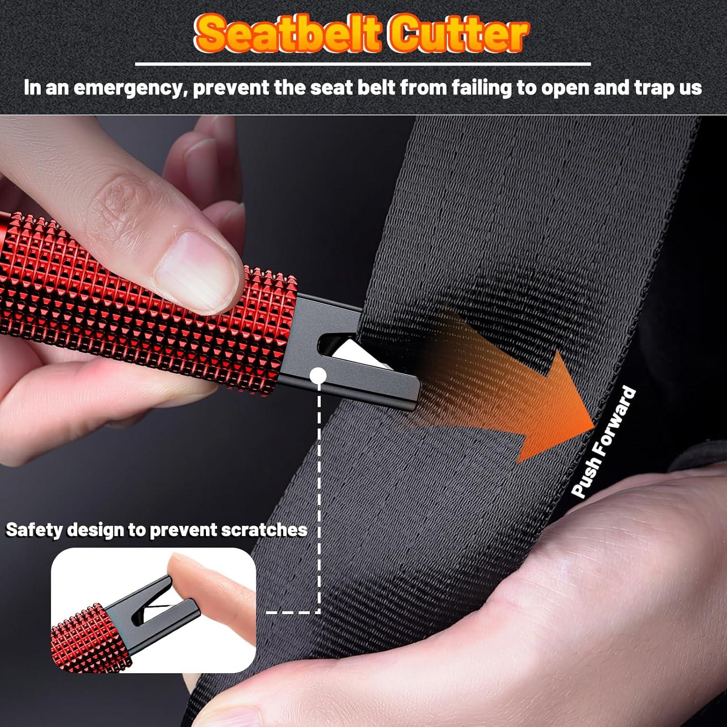 Martillo de Seguridad Smosun 2 en 1 Rompe Cristales y Cortador