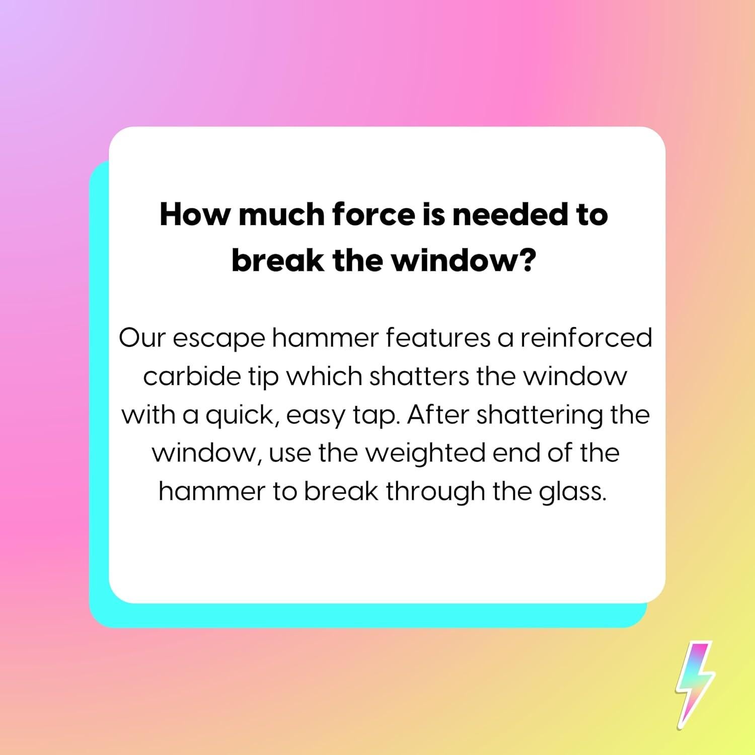 Martillo de Emergencia BLINGSTING con Cortador de Cinturón