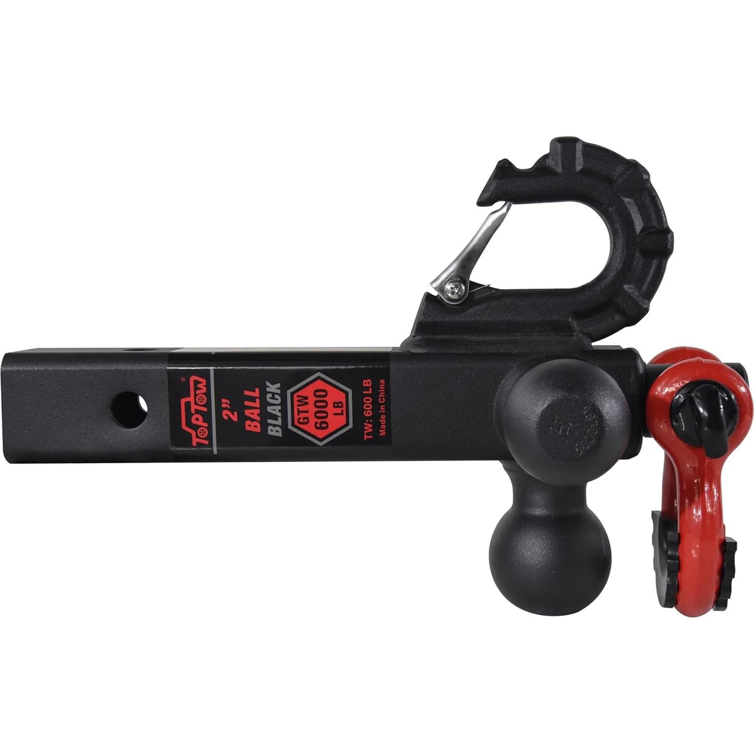 Enganche de Remolque TOPTOW Triple Bola 2" Negro Mate