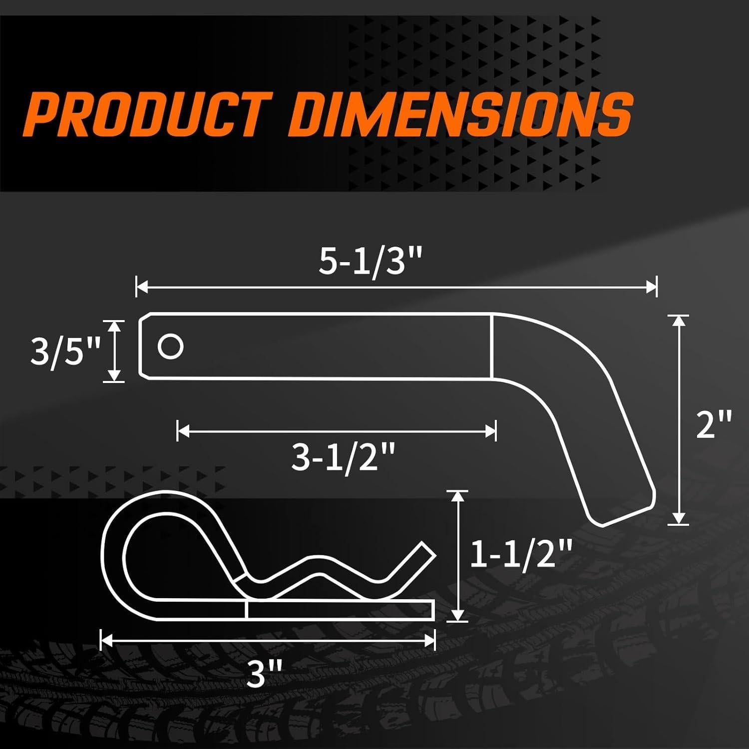 Soporte de bola de remolque METOWARE 2" (5.08 cm) 6000 lbs