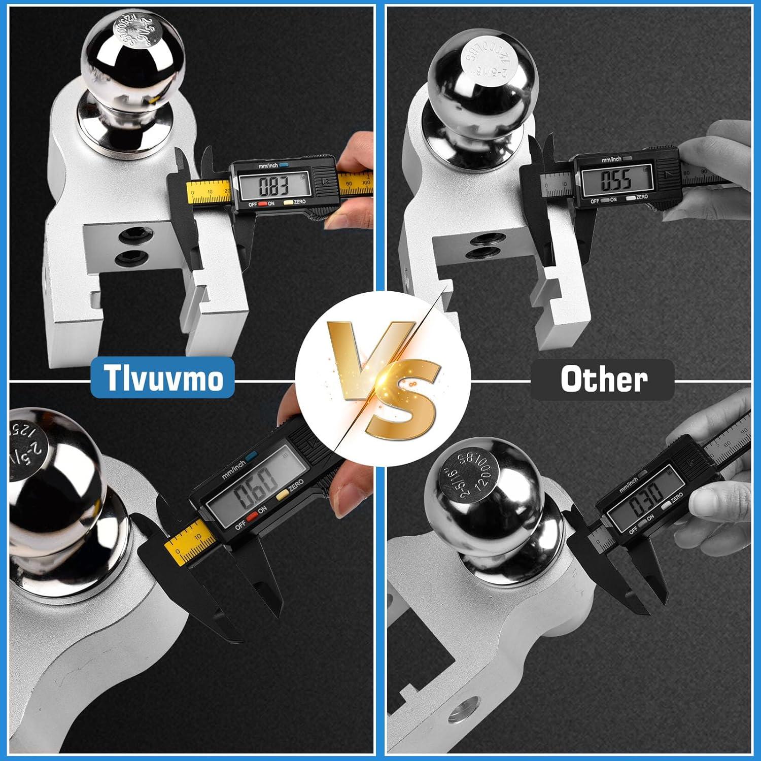 Enganche de Remolque Ajustable Tlvuvmo 12,500 LBS 6" Aluminio