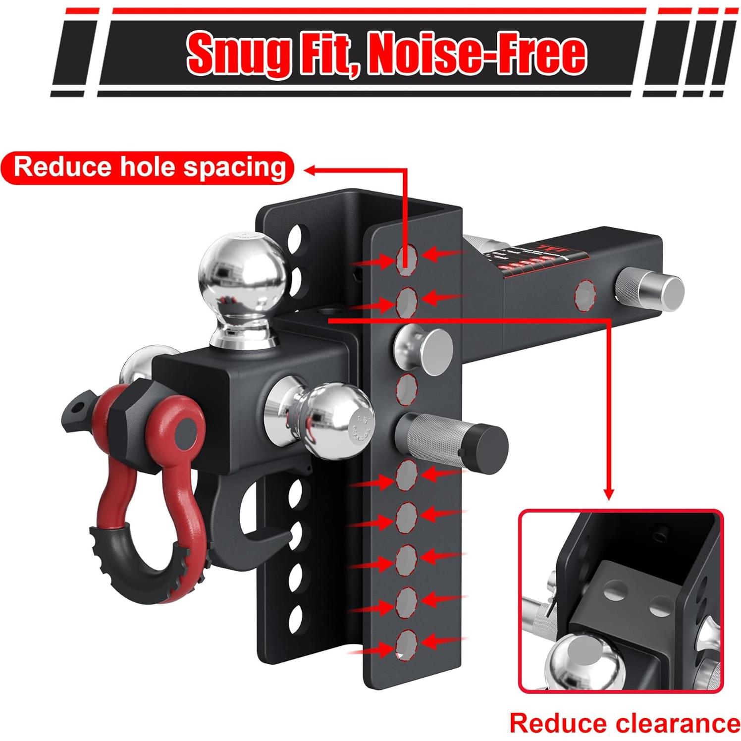 Enganche de Remolque Ajustable TYT Tri-Bola 13.88 kg