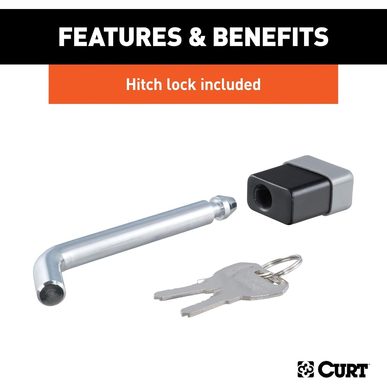 Soporte de Remolque CURT 45141 con Bola de 5 cm y Cerradura
