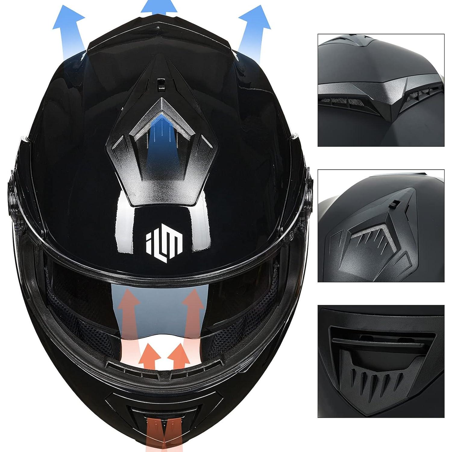Casco de Moto ILM DP998 Modular con Doble Visera Grande