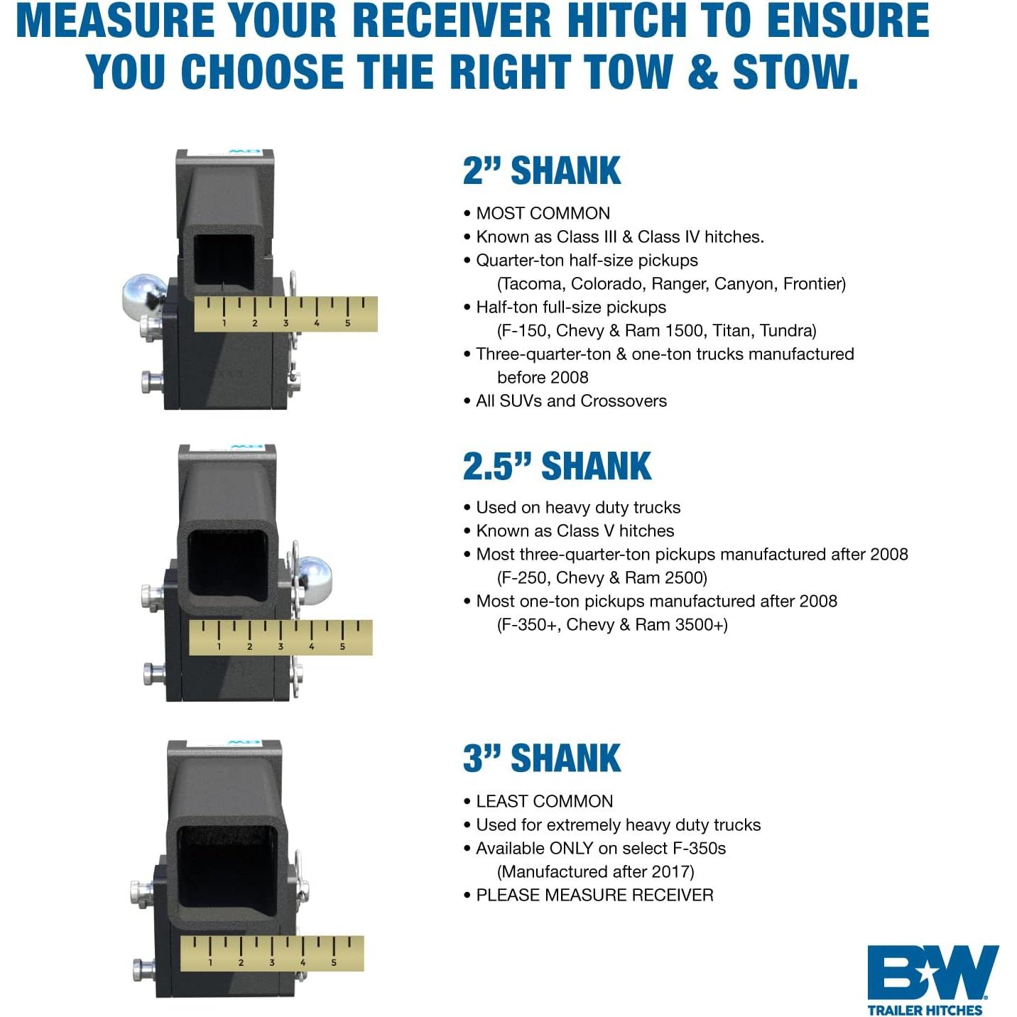 Enganche de Remolque B&W Ajustable Tow & Stow 10,000 lbs