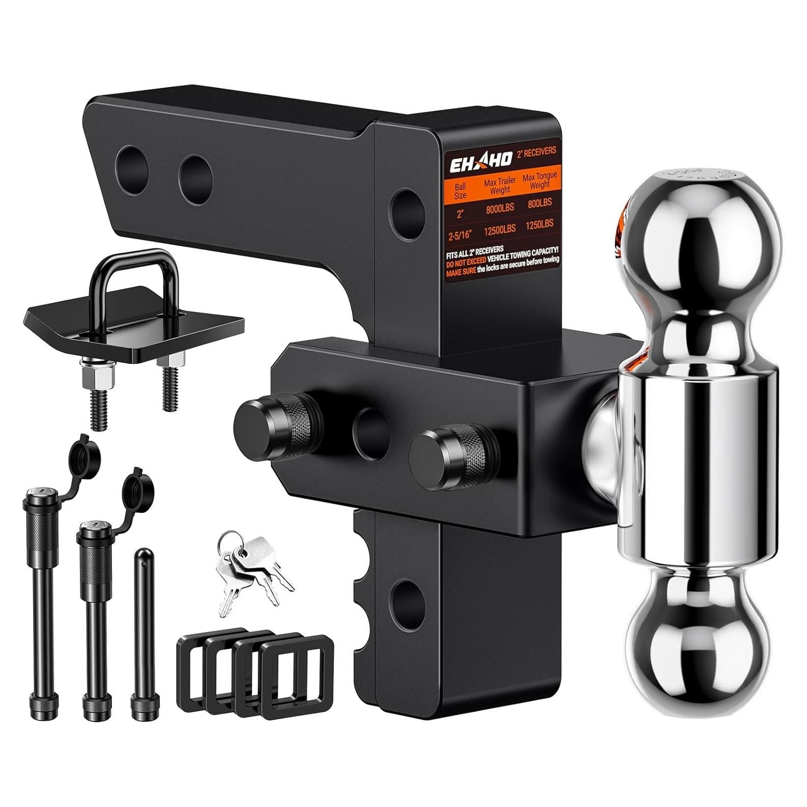 Enganche de Remolque Ajustable Ehaho 2''x15.24cm 5670kg