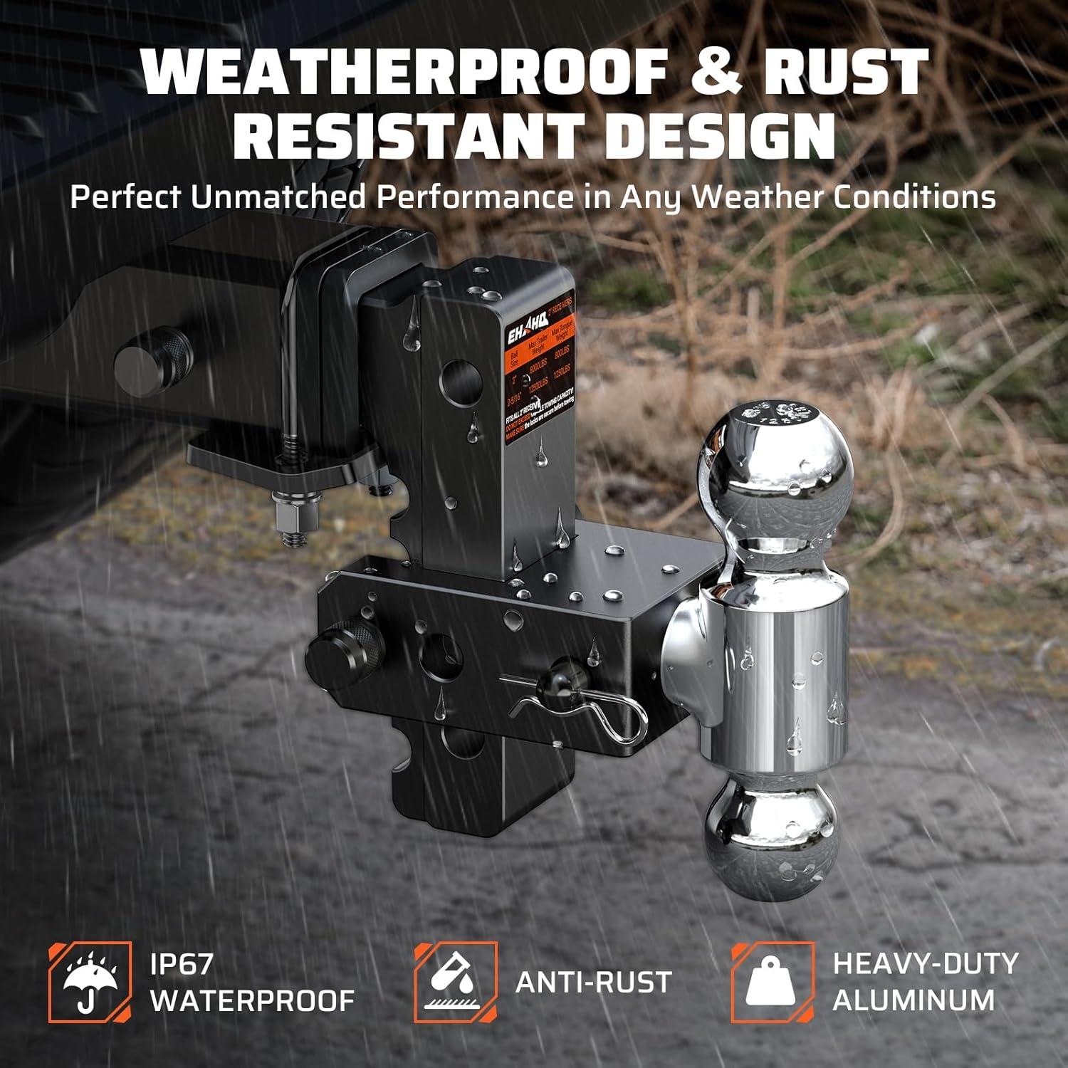 Enganche de Remolque Ajustable Ehaho 2''x15.24cm 5670kg