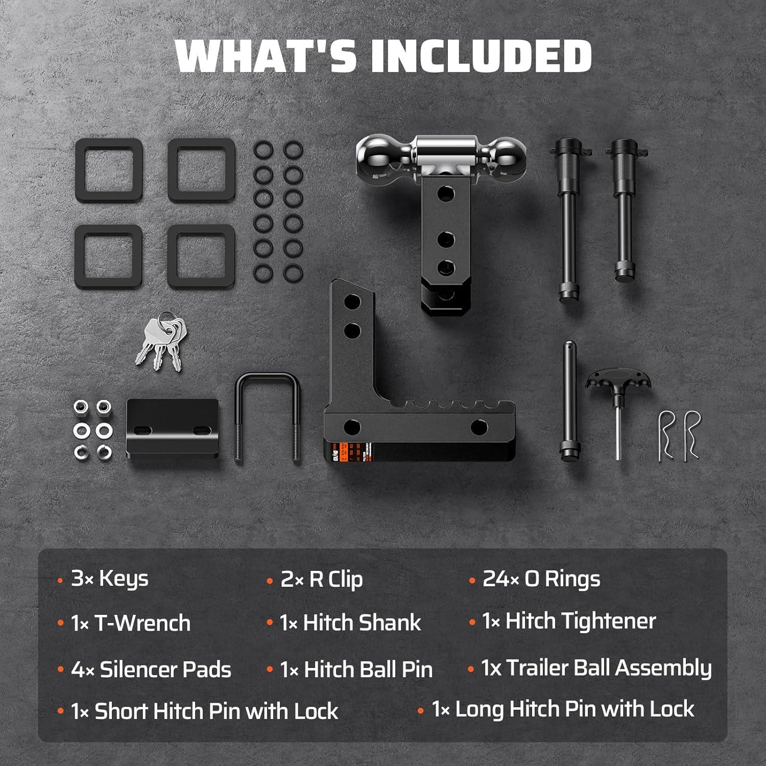 Enganche de Remolque Ajustable Ehaho 2''x15.24cm 5670kg