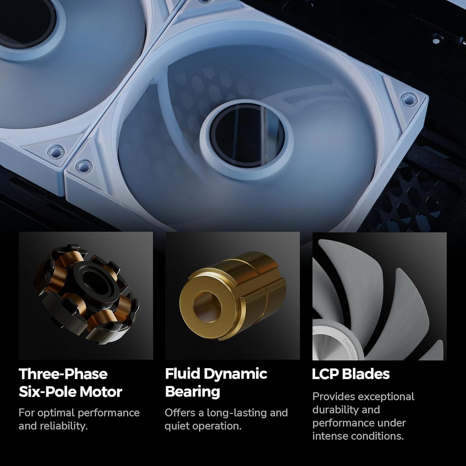 Enfriador AIO TRYX Panorama 360 Blanco 360mm con Pantalla AMOLED