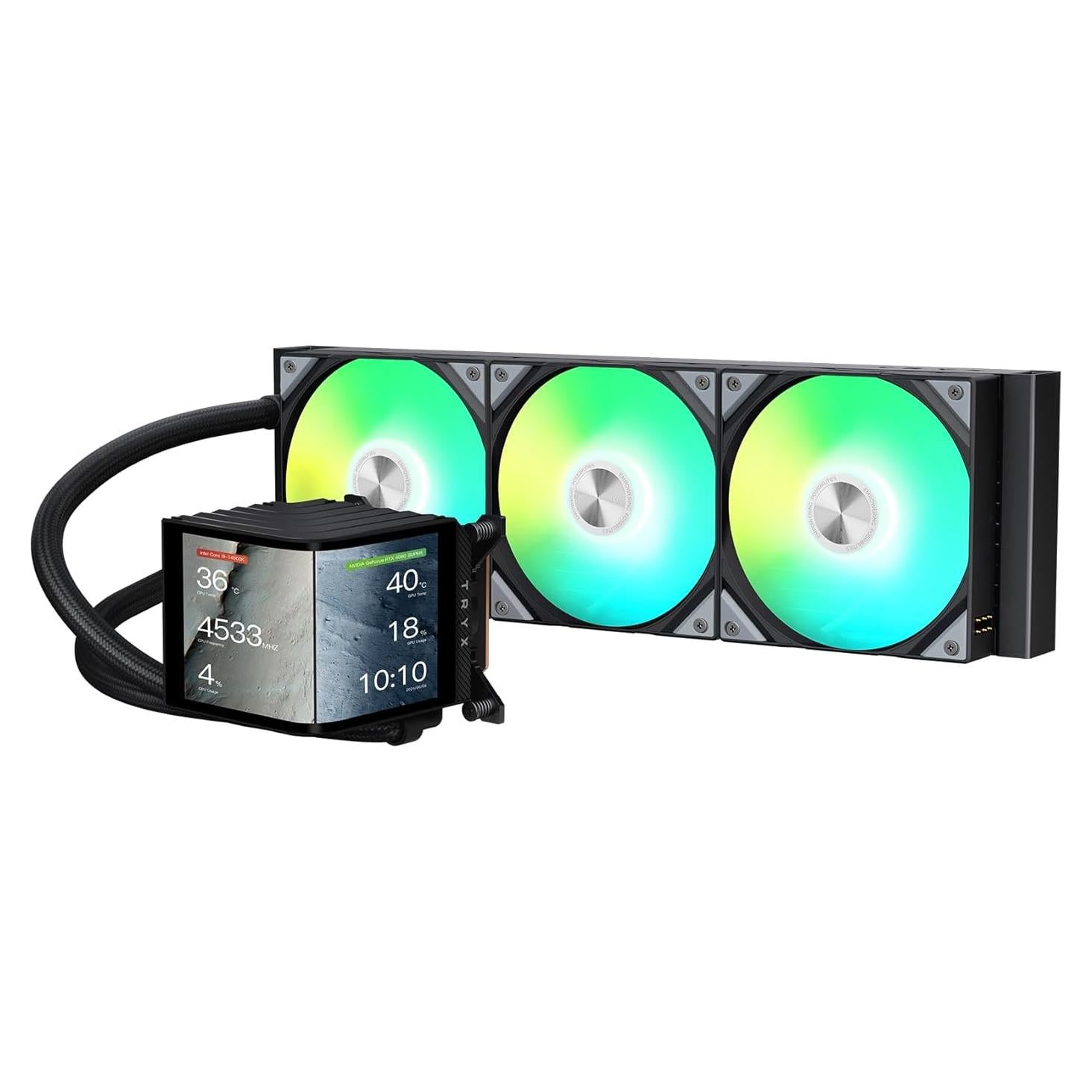 Enfriador AIO 360mm TRYX Panorama 360 ARGB Pantalla AMOLED 6.5"