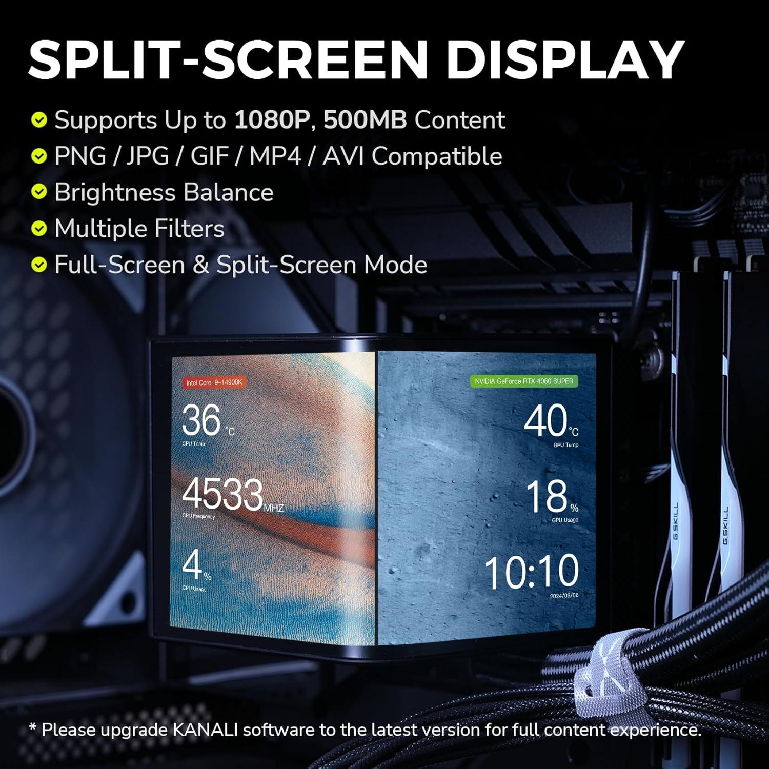 Enfriador AIO 360mm TRYX Panorama 360 ARGB Pantalla AMOLED 6.5"