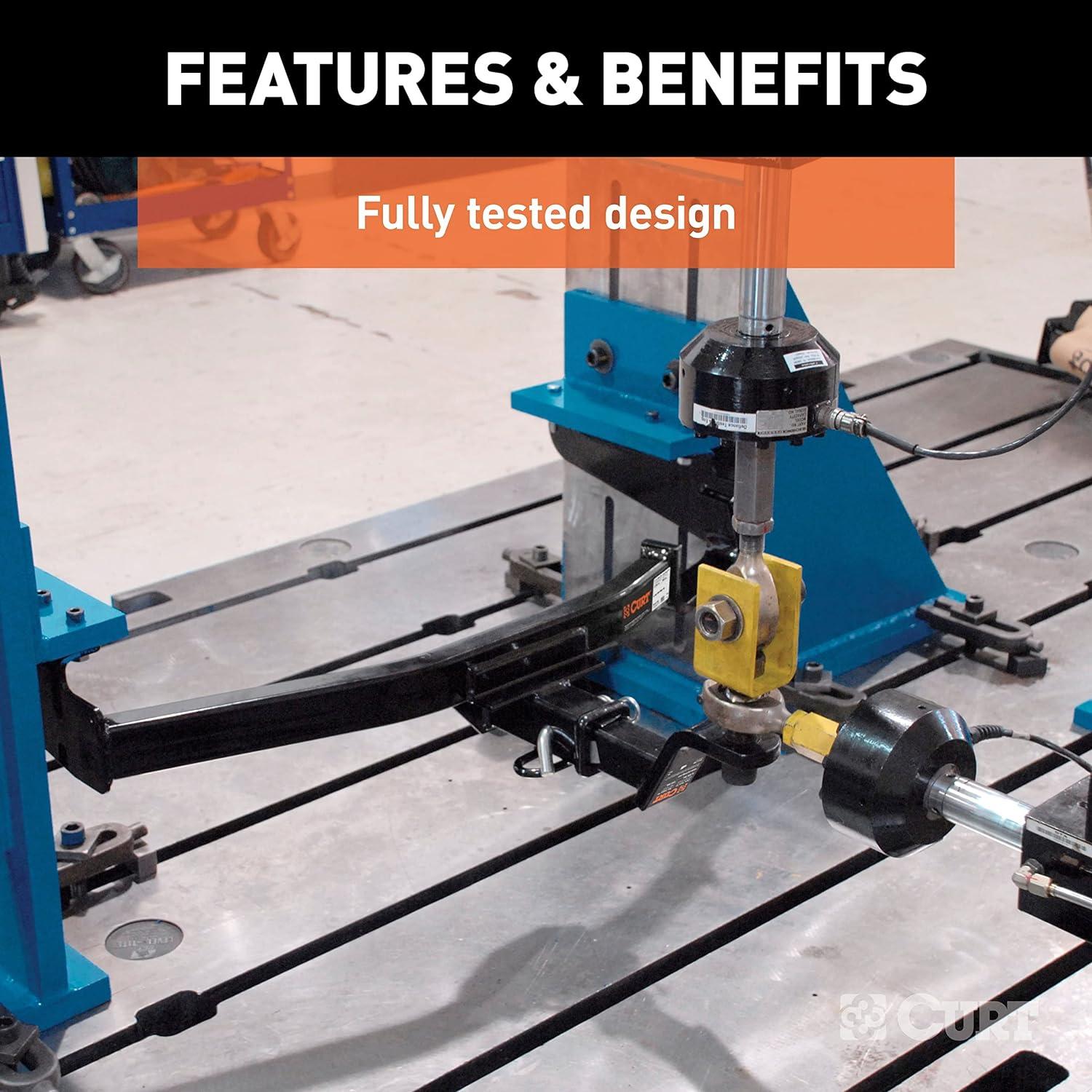 CURT 13472 Class 3 Trailer Hitch, 2-Inch Receiver, Fits Select Acura MDX, Honda Pilot