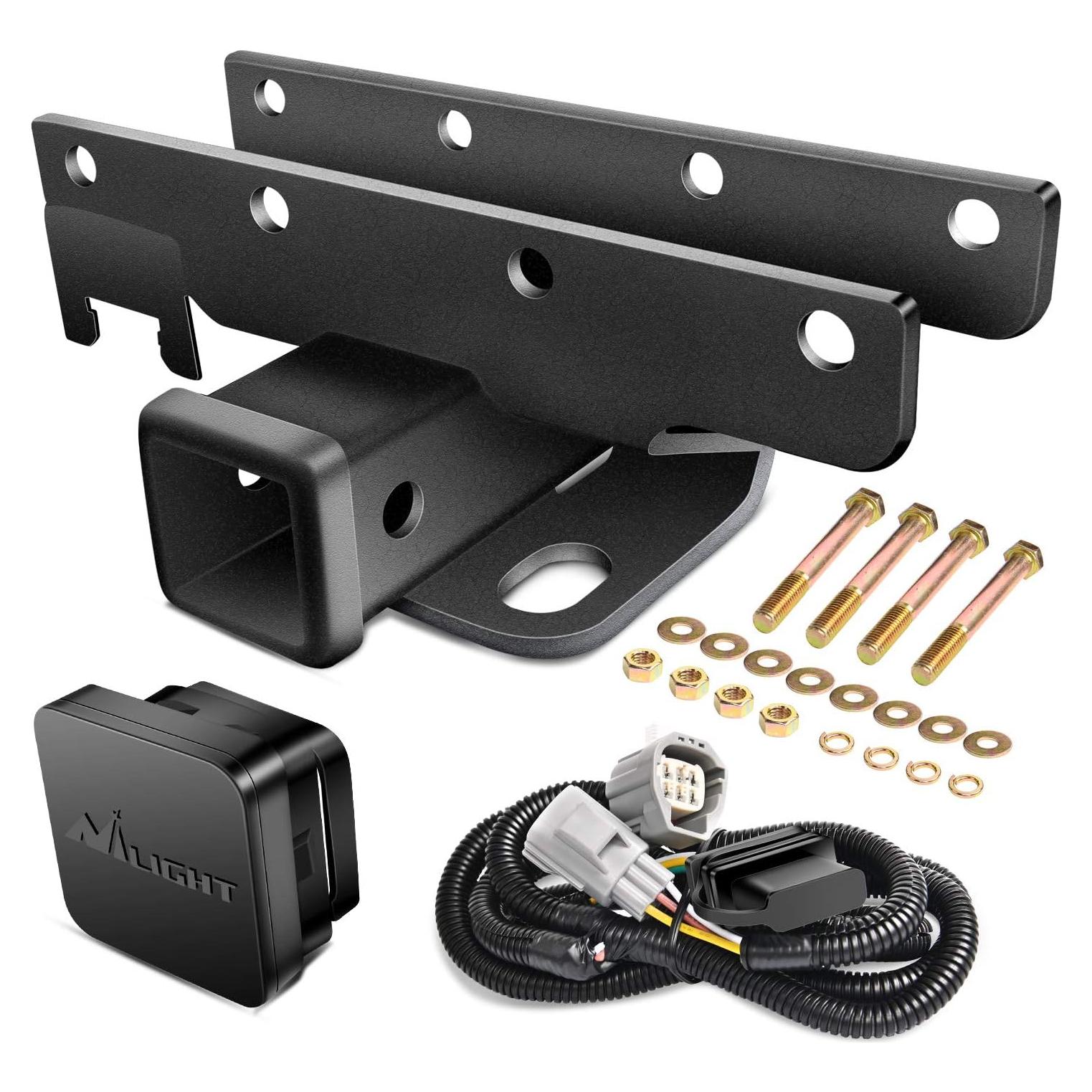 Enganche Receptor Trasero Nilight JK-61A 2" para Jeep Wrangler 2007-2018