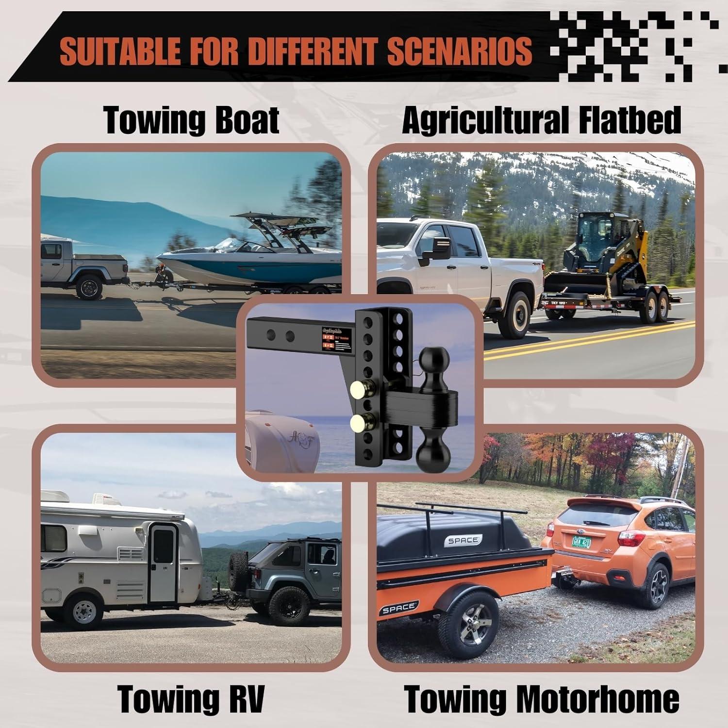 Enganche de Remolque Ajustable Aquilaplain 25000 lbs 6"