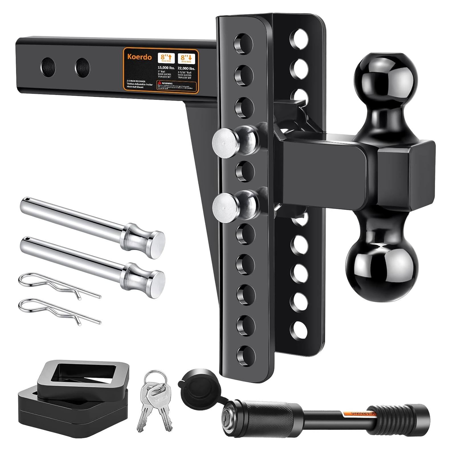 Enganche de Remolque Ajustable Koerdo 2.5" 22000 lbs