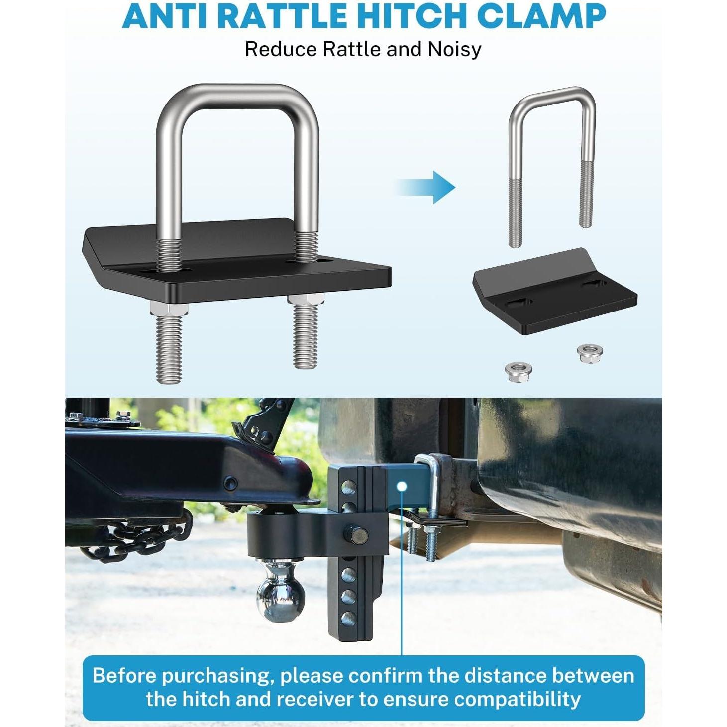 Enganche de Remolque Ajustable Kohree 6" Aluminio Doble Bola 5670 kg