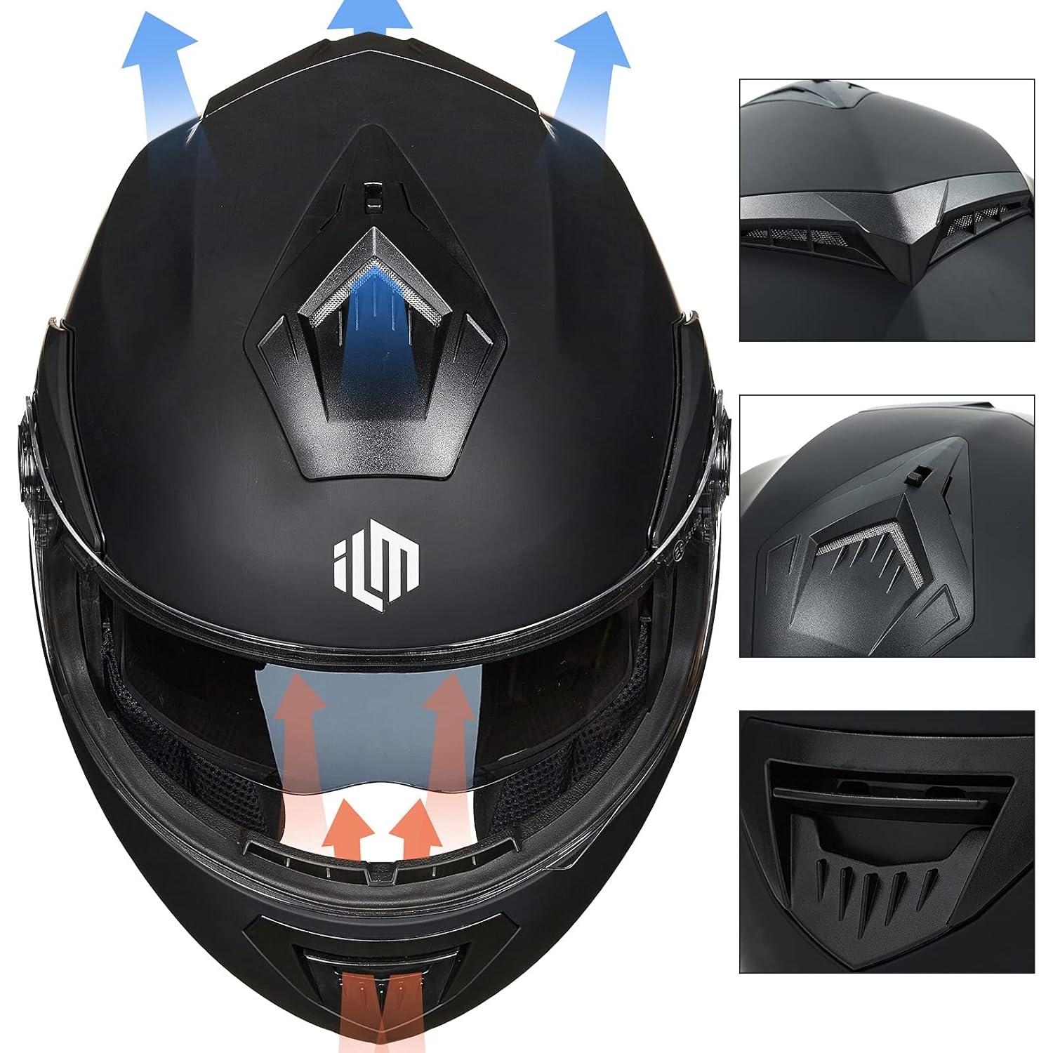 Casco de Moto ILM DP998 Modular con Doble Visor y Ventilación