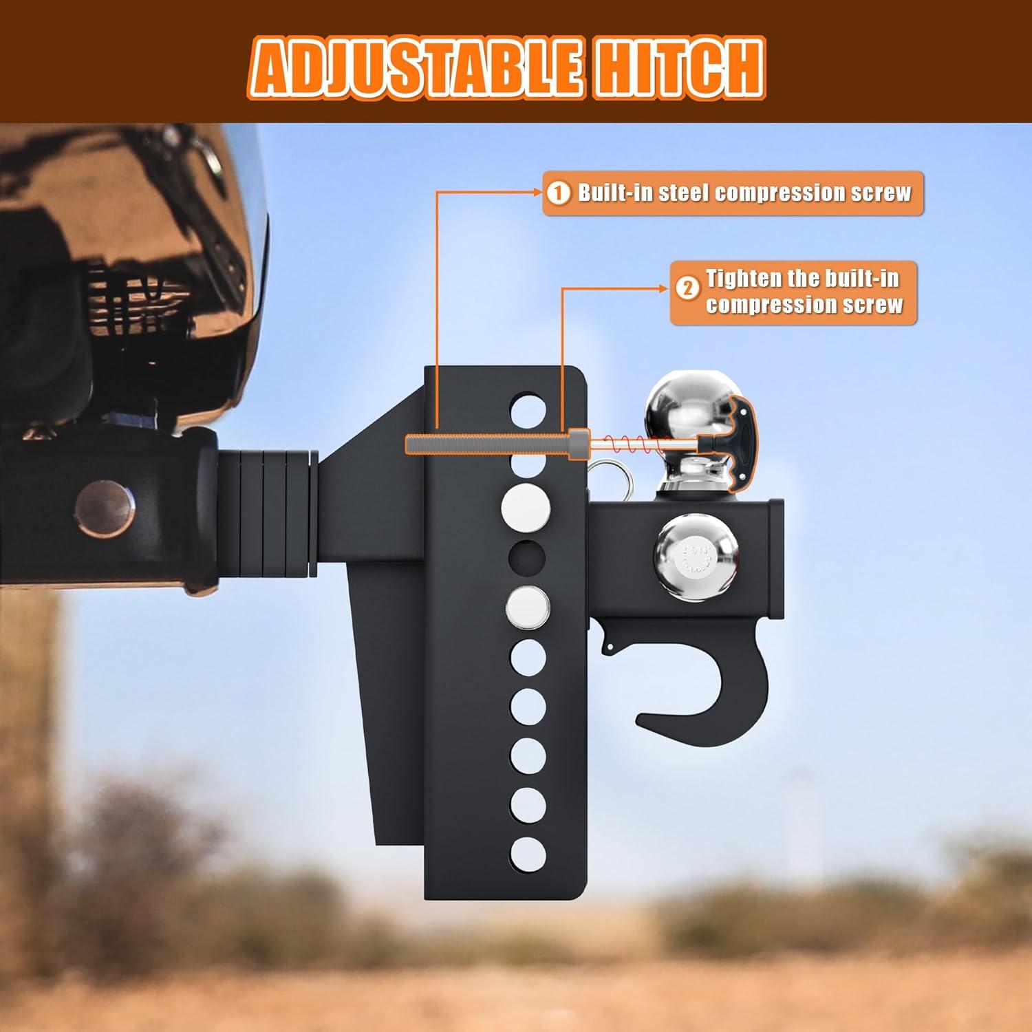 Enganche de Remolque Ajustable AC-DK Tri Ball 13.39 kg