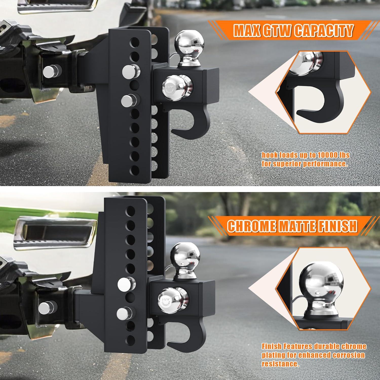 Enganche de Remolque Ajustable AC-DK Tri Ball 13.39 kg