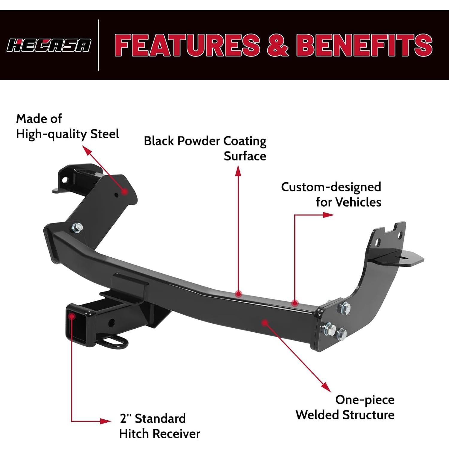 Enganche de Remolque HECASA NN2162 para Hyundai Santa Cruz 2022-2024