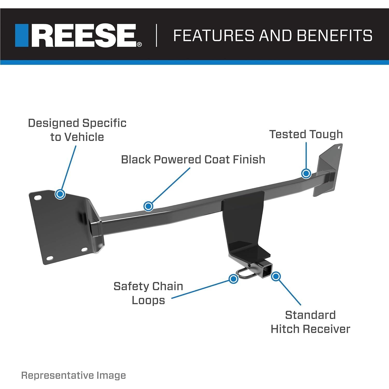 Enganche de Remolque Reese Towpower 77242 90.72 kg 1-1/4"