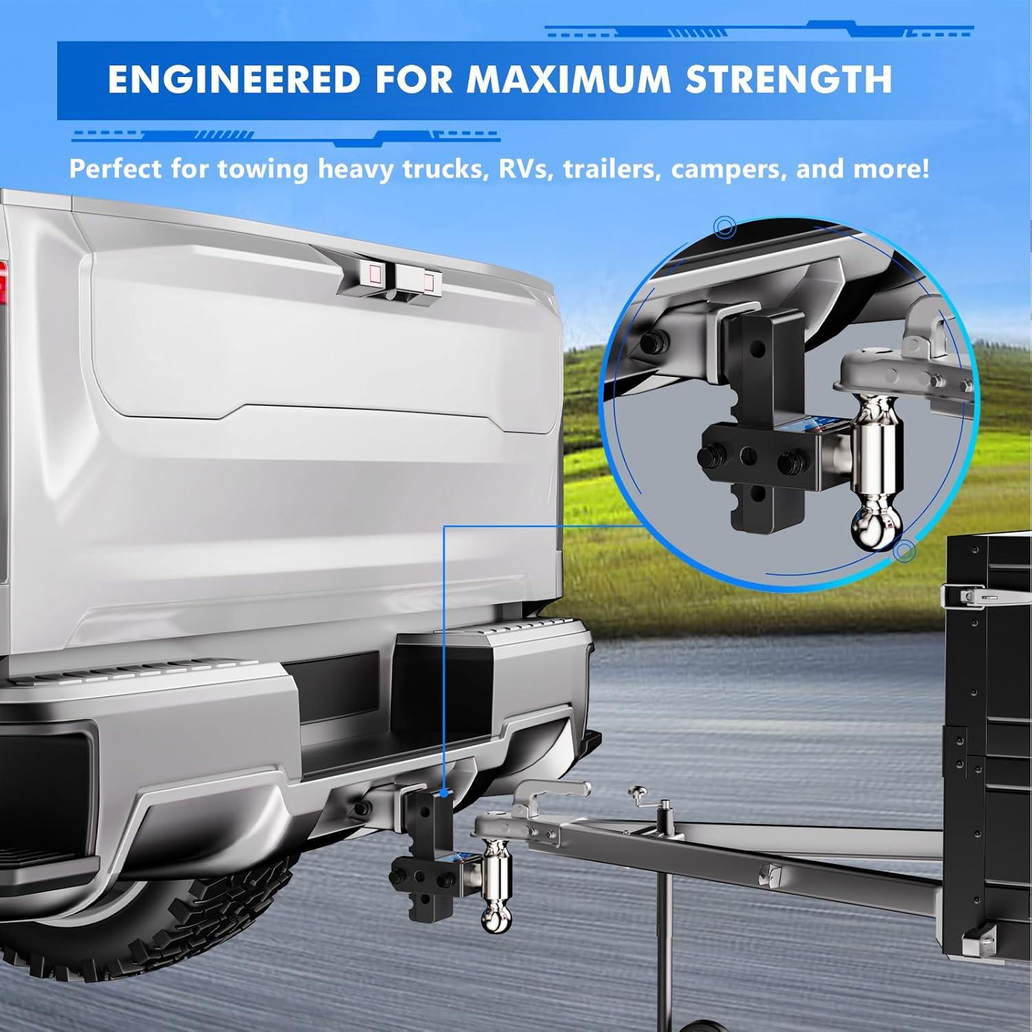 Enganche de Remolque Ajustable DEWOT TH-01 12,500 lbs Aluminio