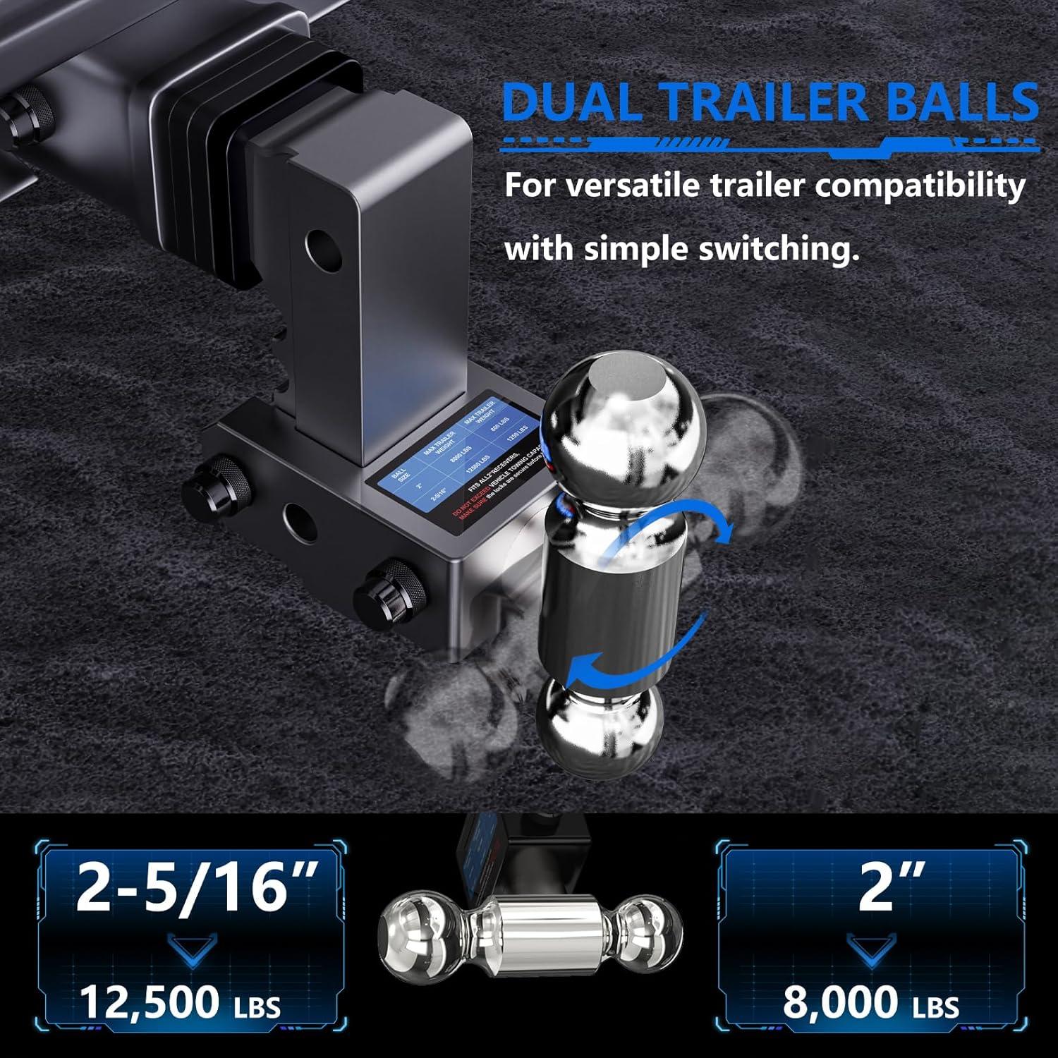 Enganche de Remolque Ajustable DEWOT TH-01 12,500 lbs Aluminio