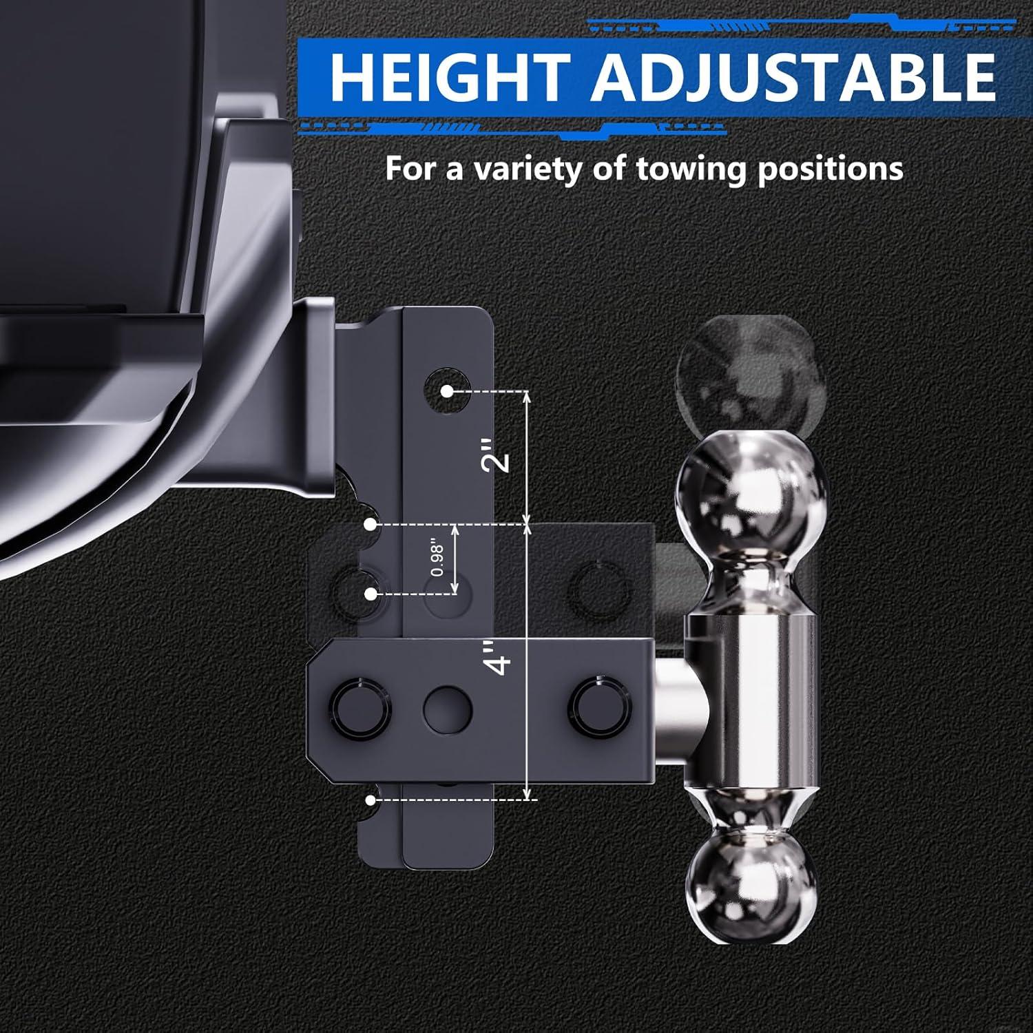 Enganche de Remolque Ajustable DEWOT TH-01 12,500 lbs Aluminio