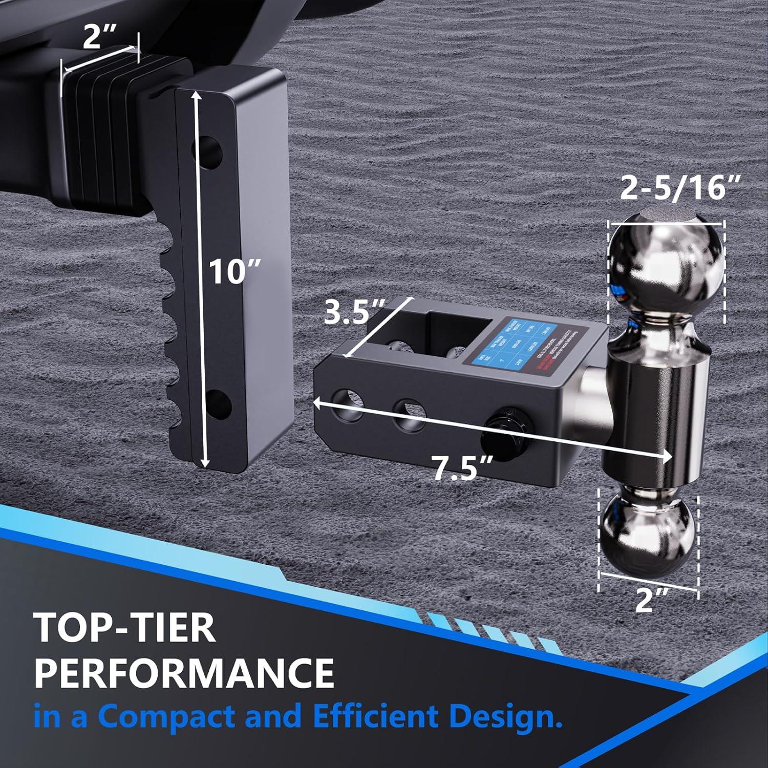 Enganche de Remolque Ajustable DEWOT TH-01 12,500 lbs Aluminio