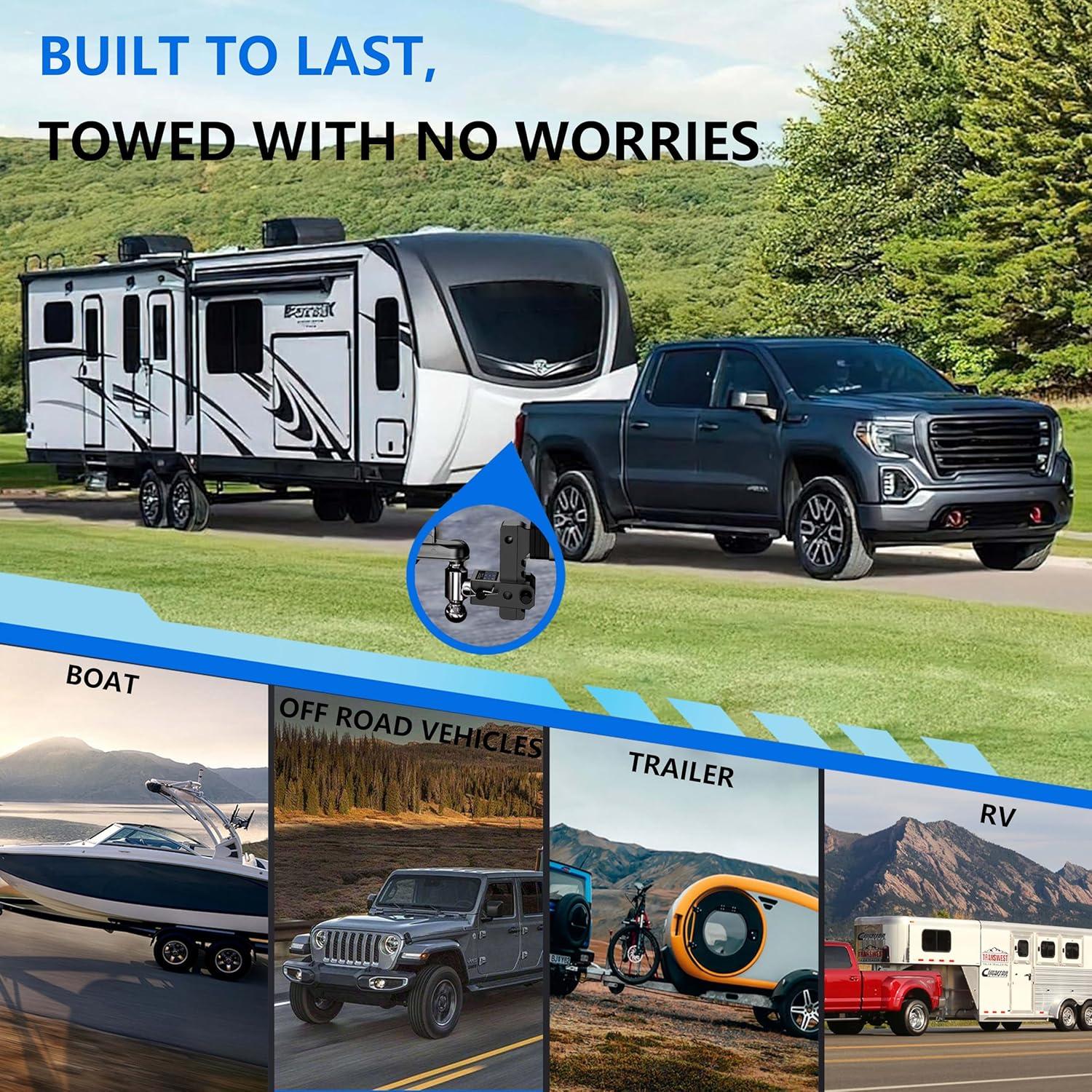 Enganche de Remolque Ajustable DEWOT TH-01 12,500 lbs Aluminio