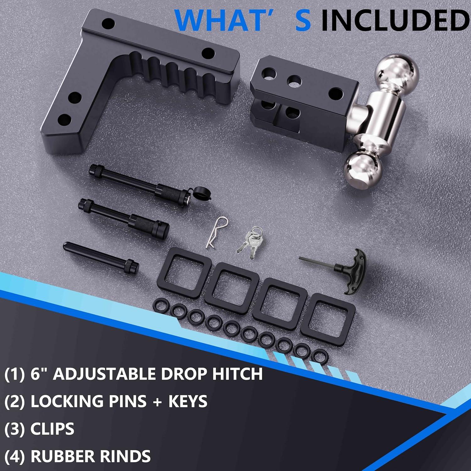 Enganche de Remolque Ajustable DEWOT TH-01 12,500 lbs Aluminio