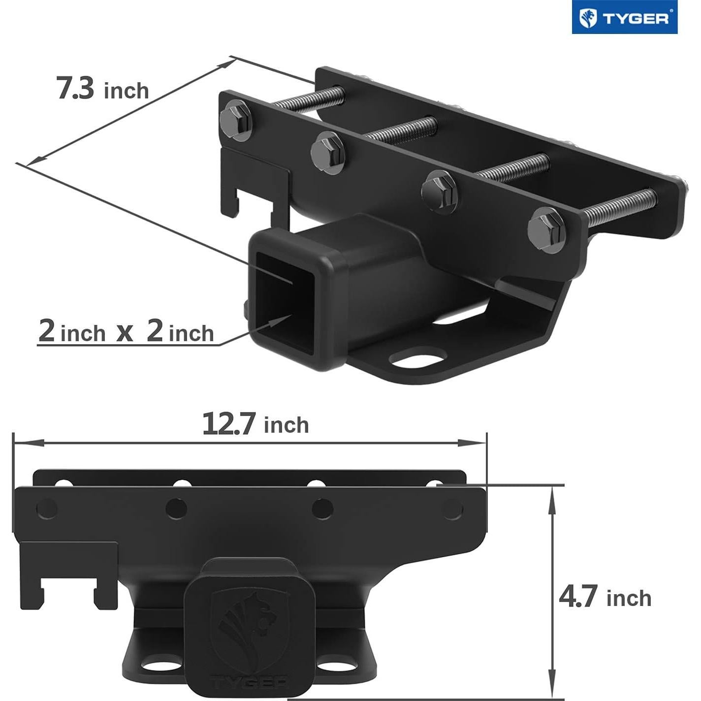 Enganche de Remolque TYGER Auto 2" con Arnés para Jeep Wrangler JK 2007-2018