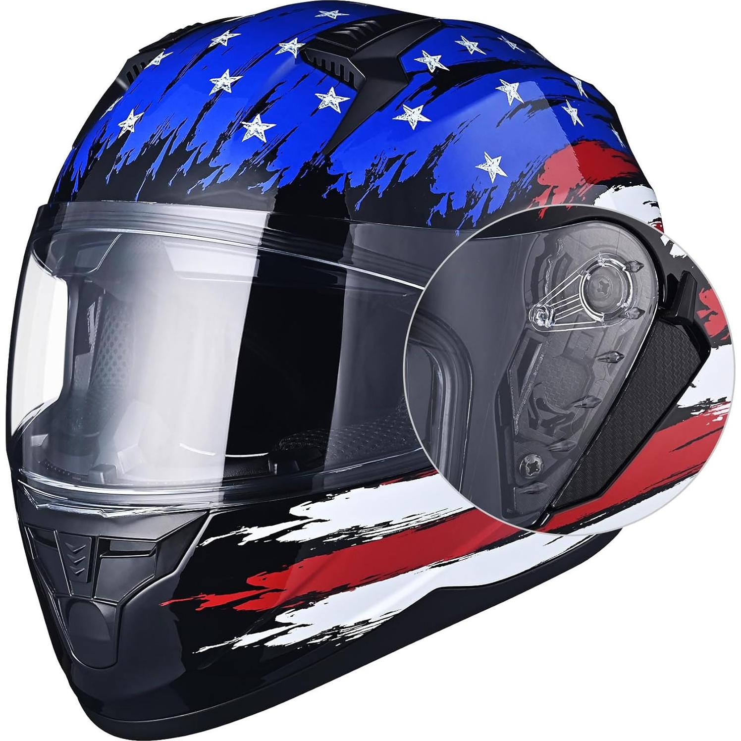 Casco AHR RUN-F1 completo ligero con visores dobles