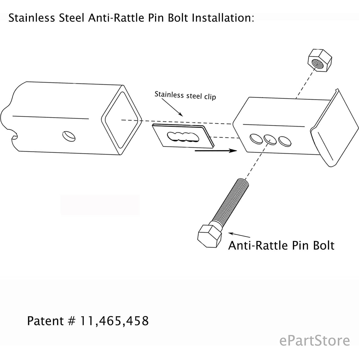 Cubierta de Enganche de Remolque eVerHITCH 2" Negro y Cromo