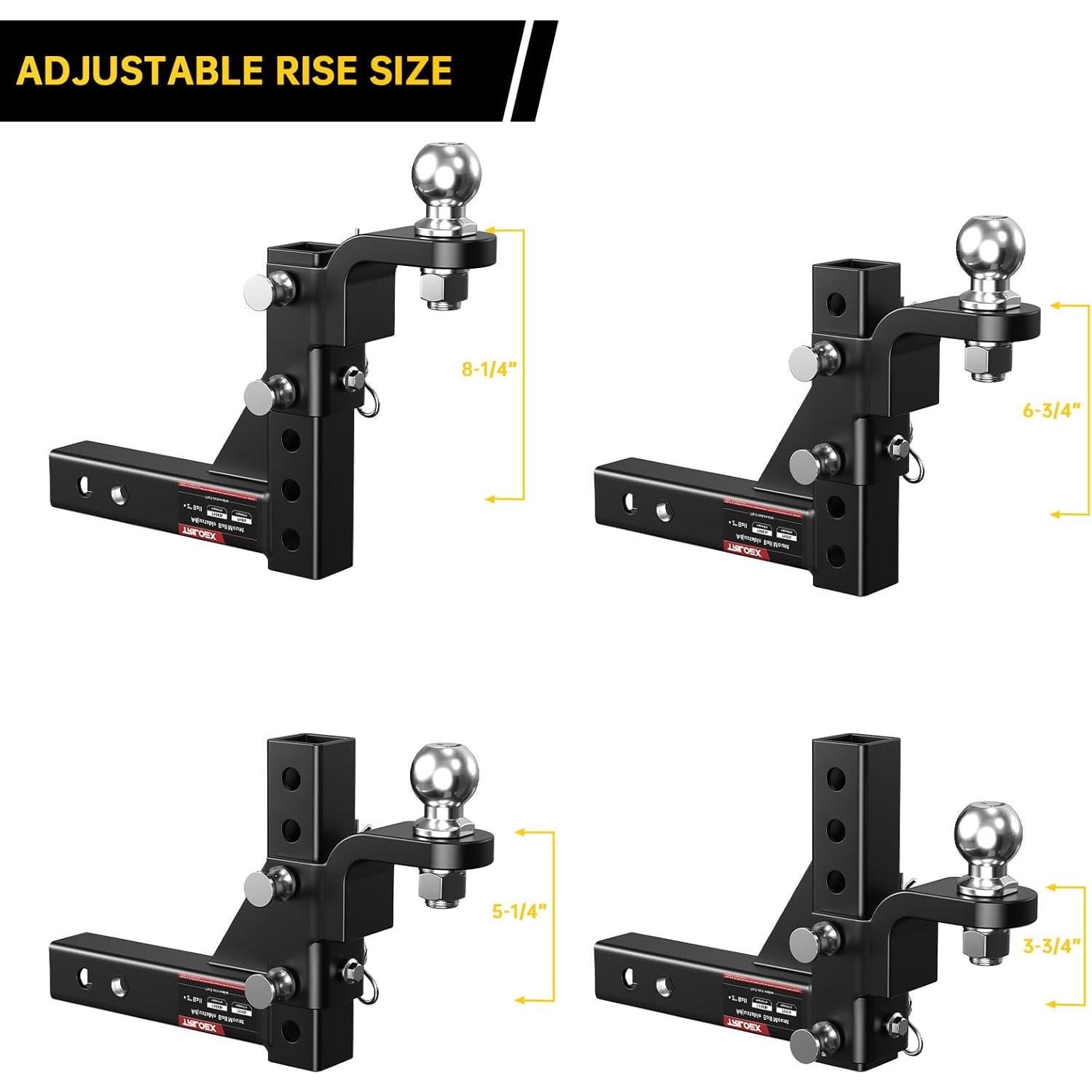 Soporte de bola de remolque Triloex ajustable 7500 lbs