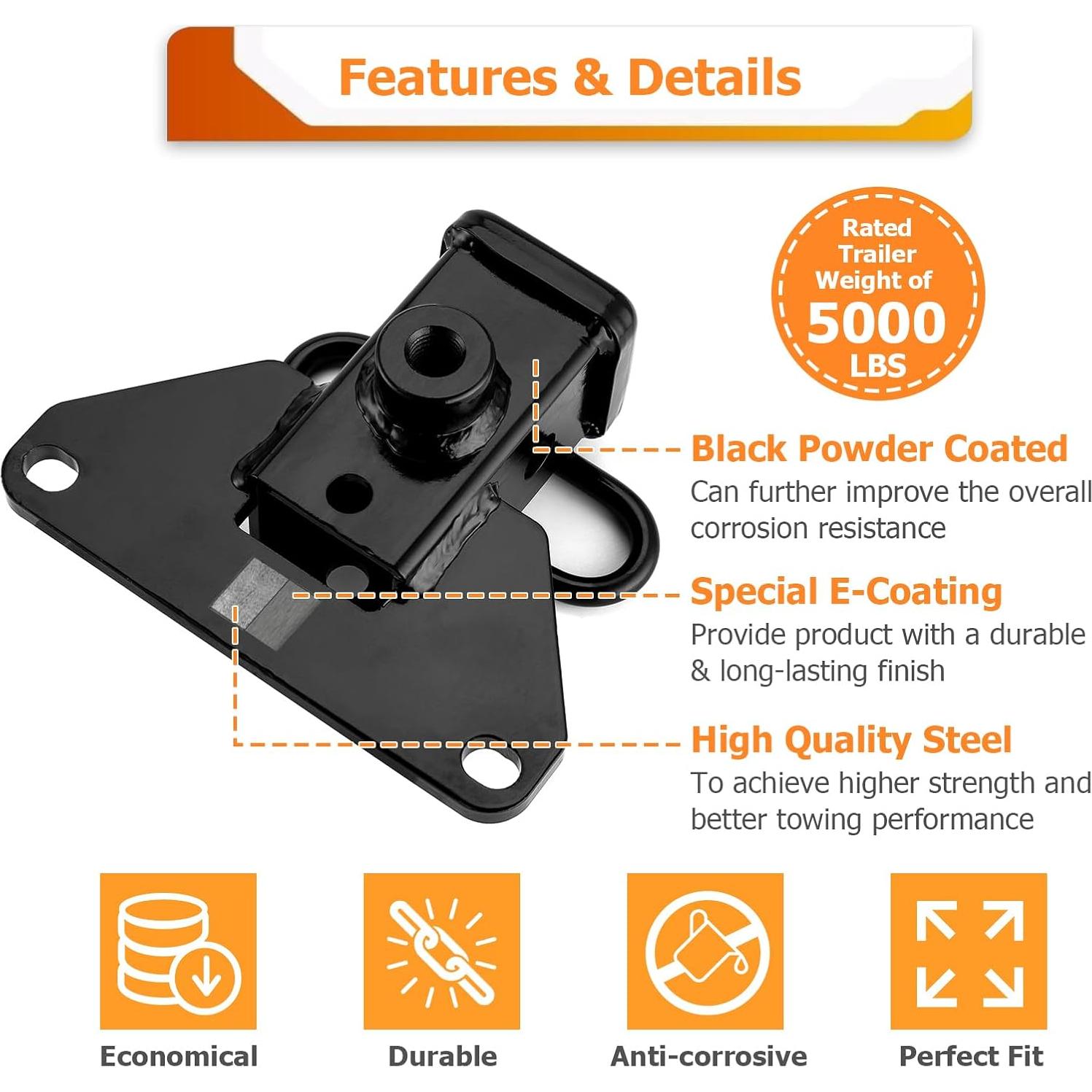 Enganche Trasero Clase 3 WeiSen 2" para Jeep Gladiator 2020-2025